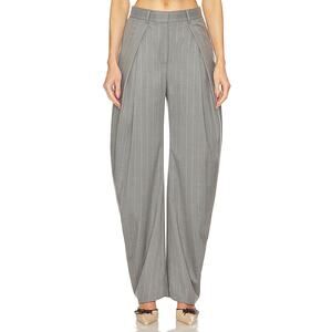 L'Academie Gray Pinstripe Trousers